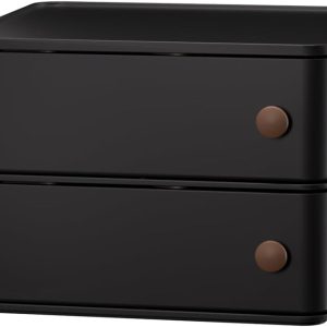 Black desk organizer for men: Multi function countertop container for gaming desk, workstation, bathroom storage, square storage box for black aesthetic