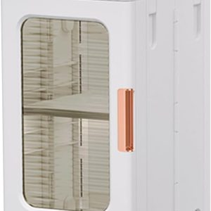 Mini Storage Cabinet with Doors and Shelves Countertop Cabinet Bathroom Storage Kitchen Cabinet with Adjustable Shelf Cabinet Organizer Toilet Paper Storage Linen Closet 1 Layer(White)