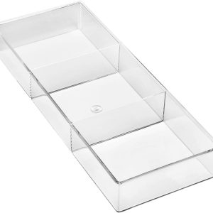 3 Section Small Drawer Organizer, Clear,